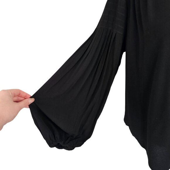 Gentle Fawn NWT Rosemarin Blouse Black Long Sleeve Sz XS - Picture 3 of 11